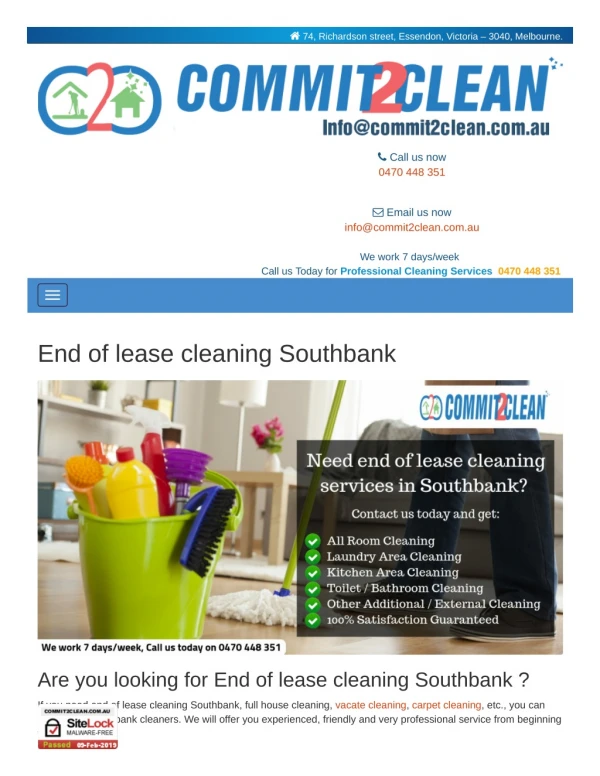 Best End of Lease Cleaning Southbank - Commit2clean