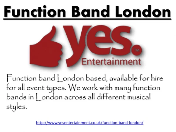 Hire a function band in London