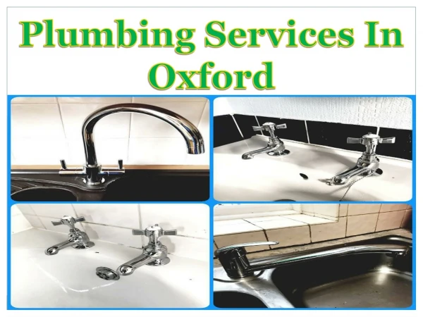 Plumbing Services In Oxford