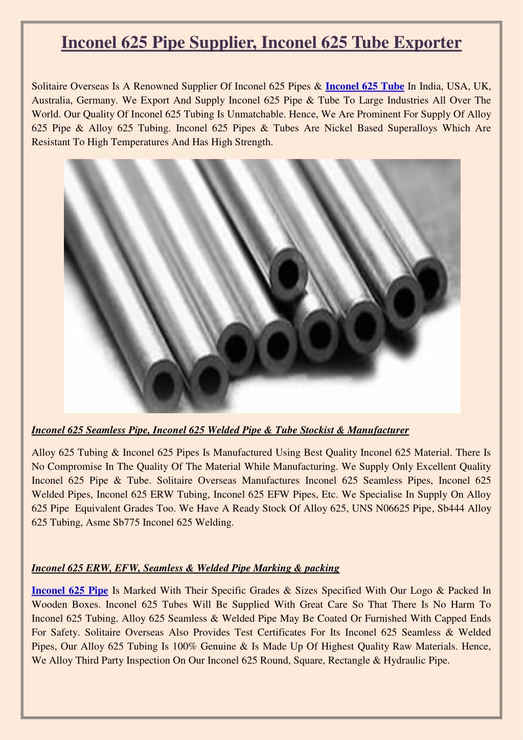 inconel 625 pipe supplier inconel 625 tube
