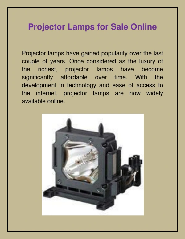 Projector Lamps Online Shop - Buy Projector Light Bulbs