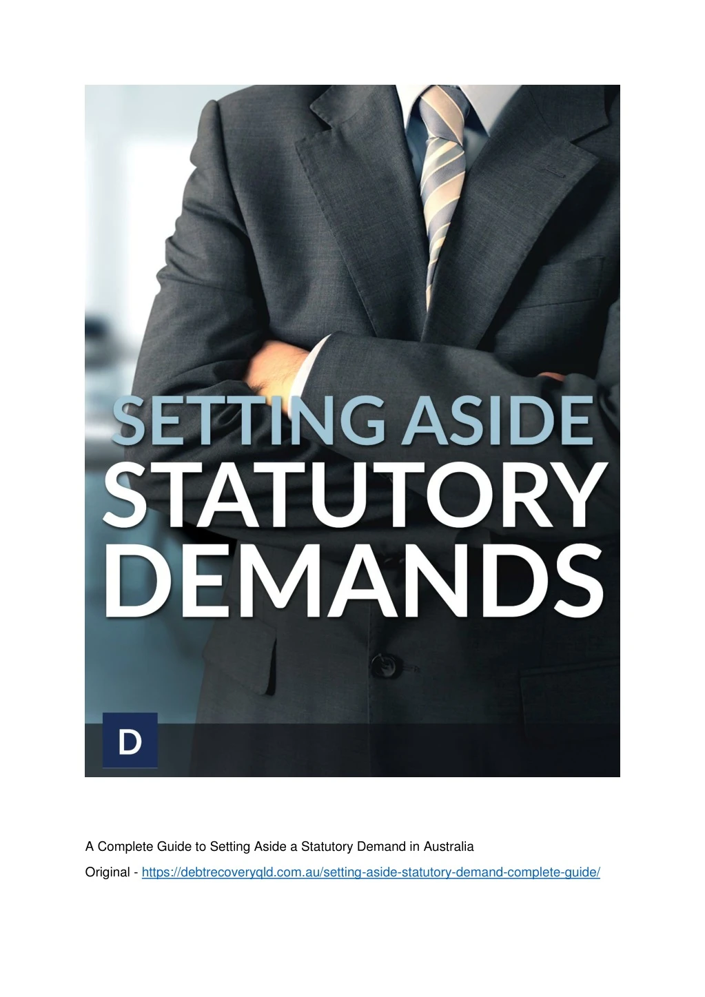 a complete guide to setting aside a statutory