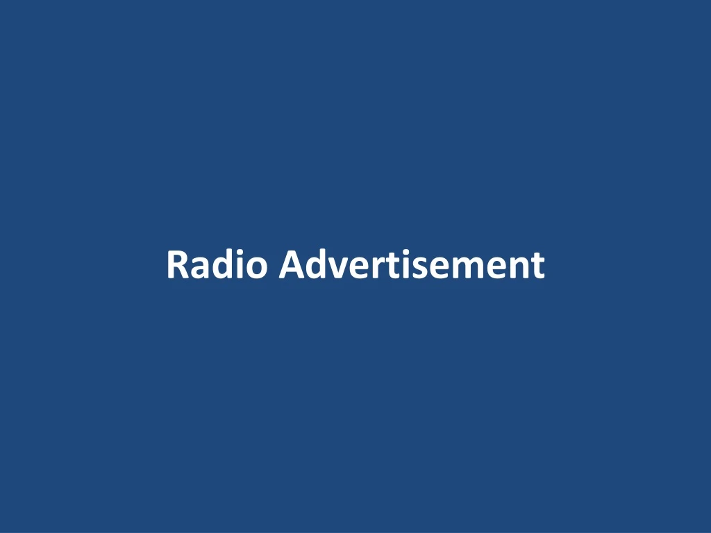 radio advertisement