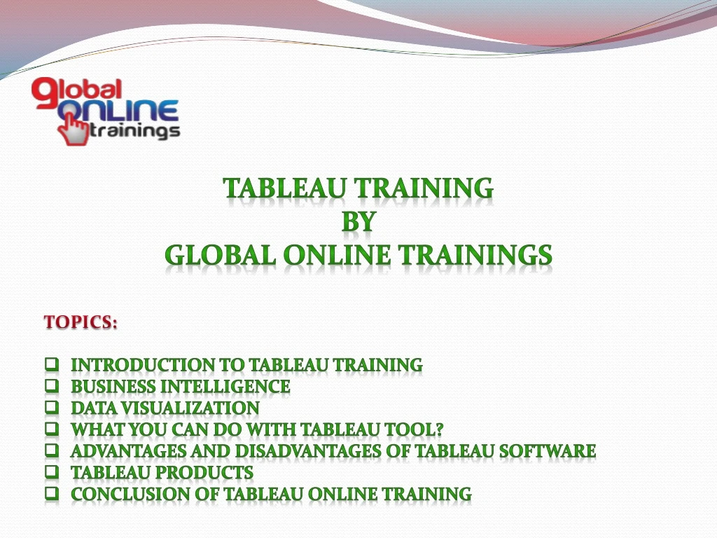 tableau training by global online trainings