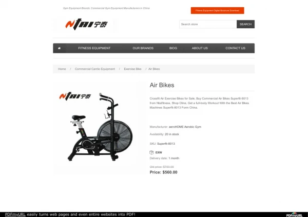 Buy Air Bike Online Ntaifitness Gym Equipment