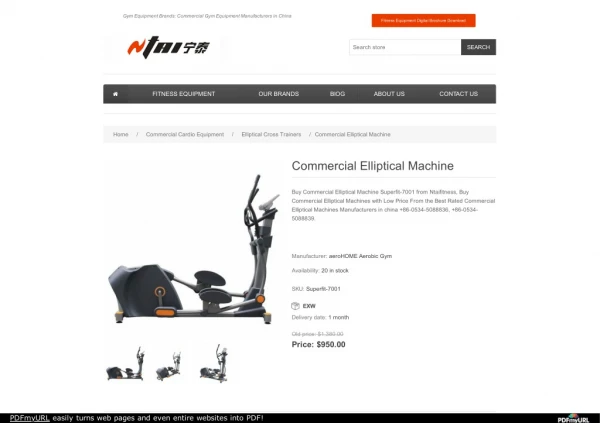 Commercial Elliptical Machine for Sale Ntaifitness Gym Equipment