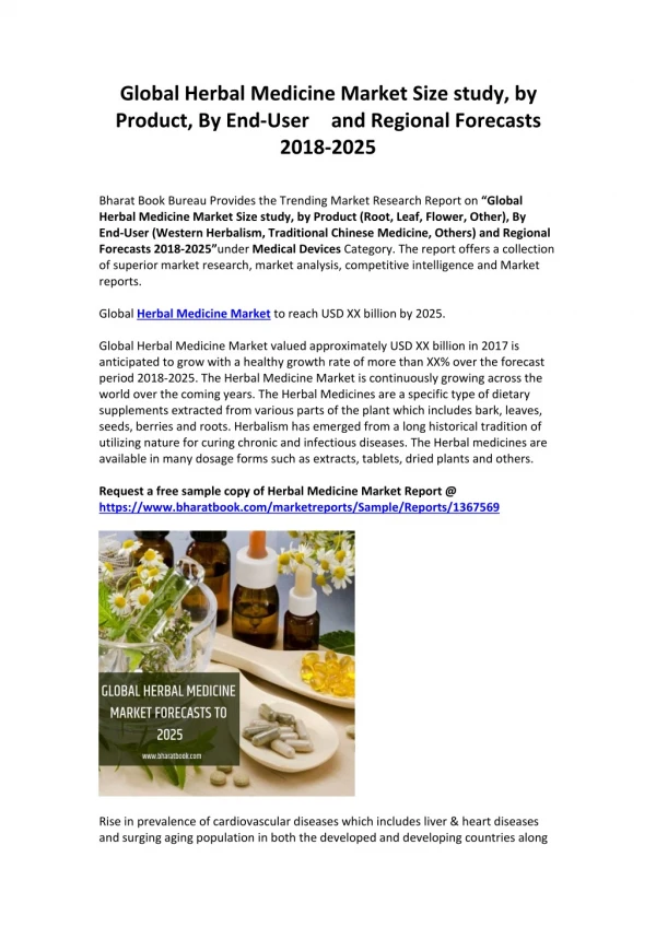 Global Herbal Medicine Market Forecast-2024