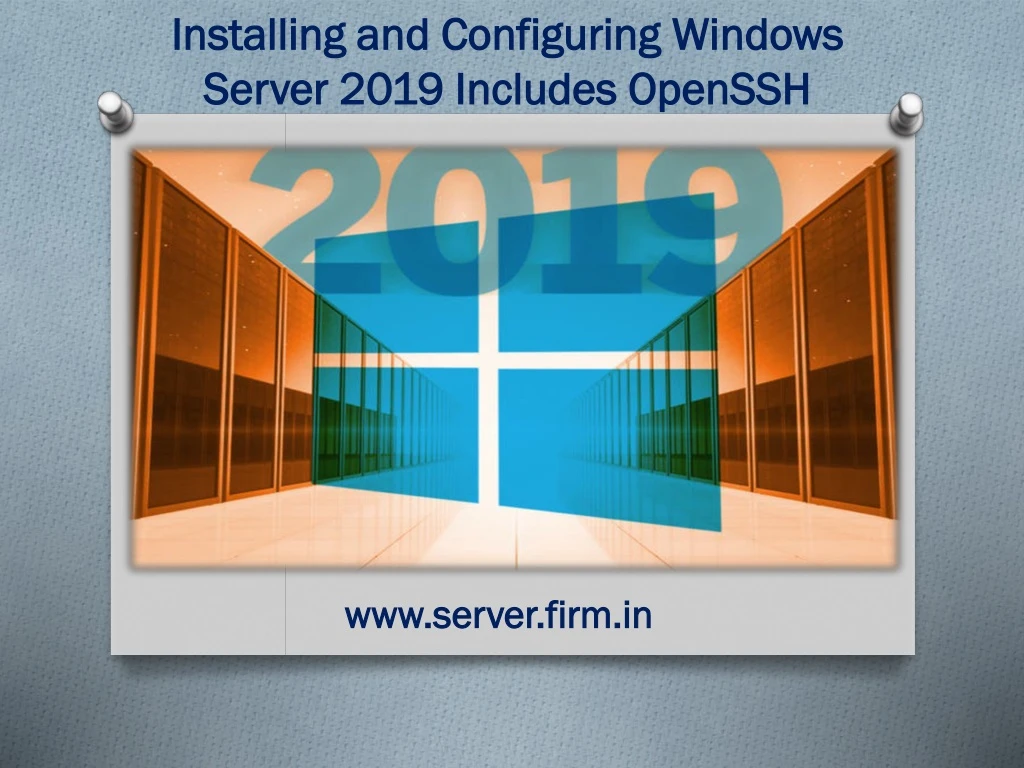 installing and configuring windows server 2019