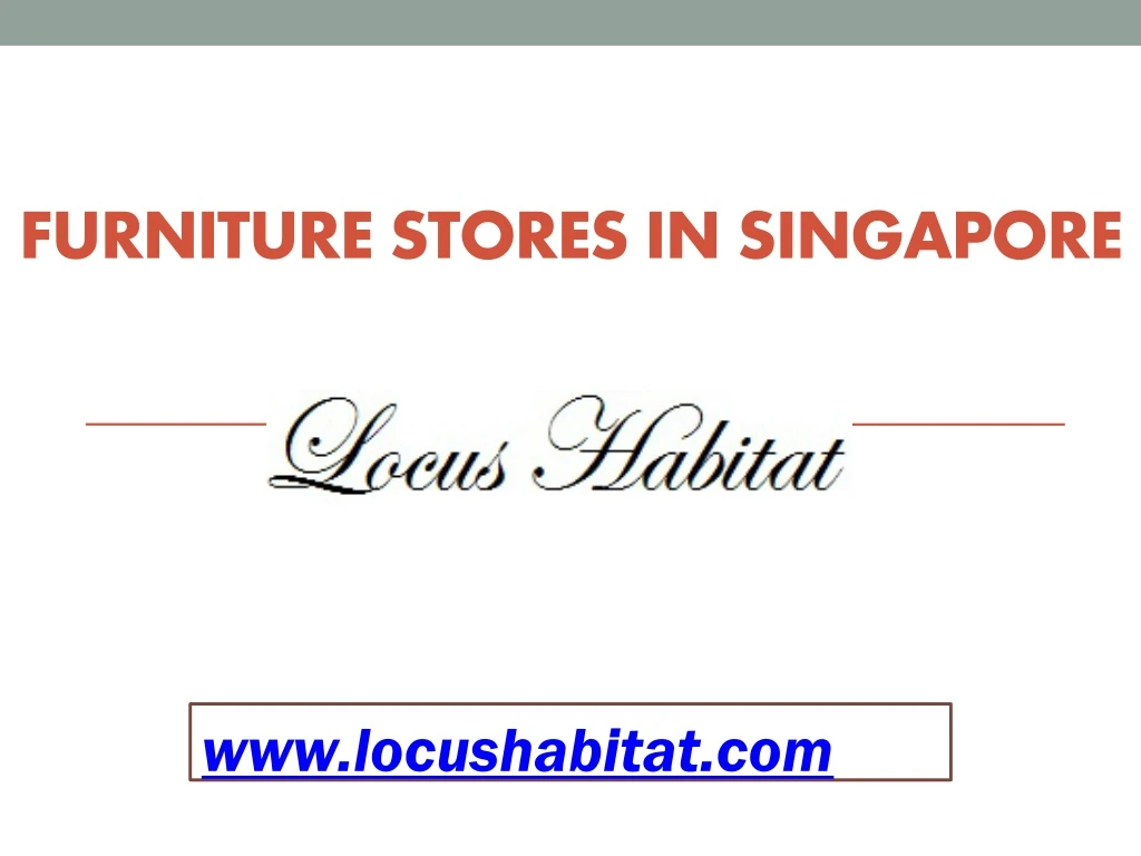 furniture stores in singapore