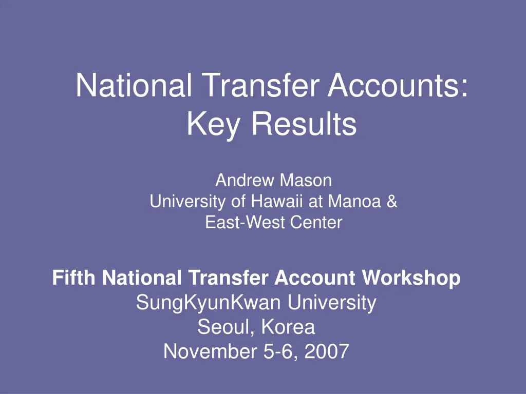 national transfer accounts key results