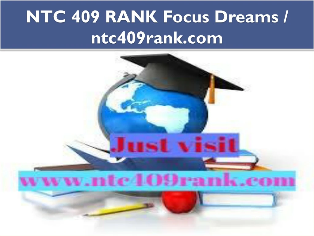 ntc 409 rank focus dreams ntc409rank com