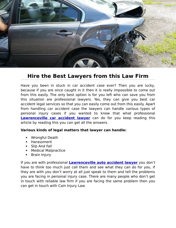 Hire the Best Lawyers from this Law Firm