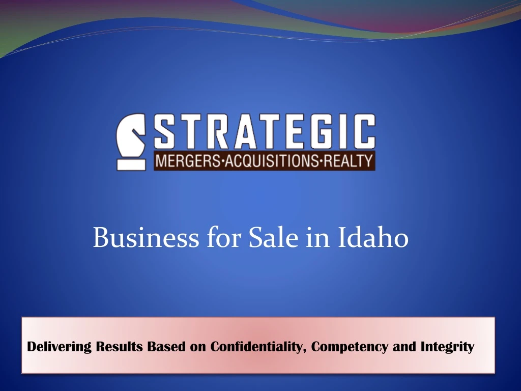 business for sale in idaho