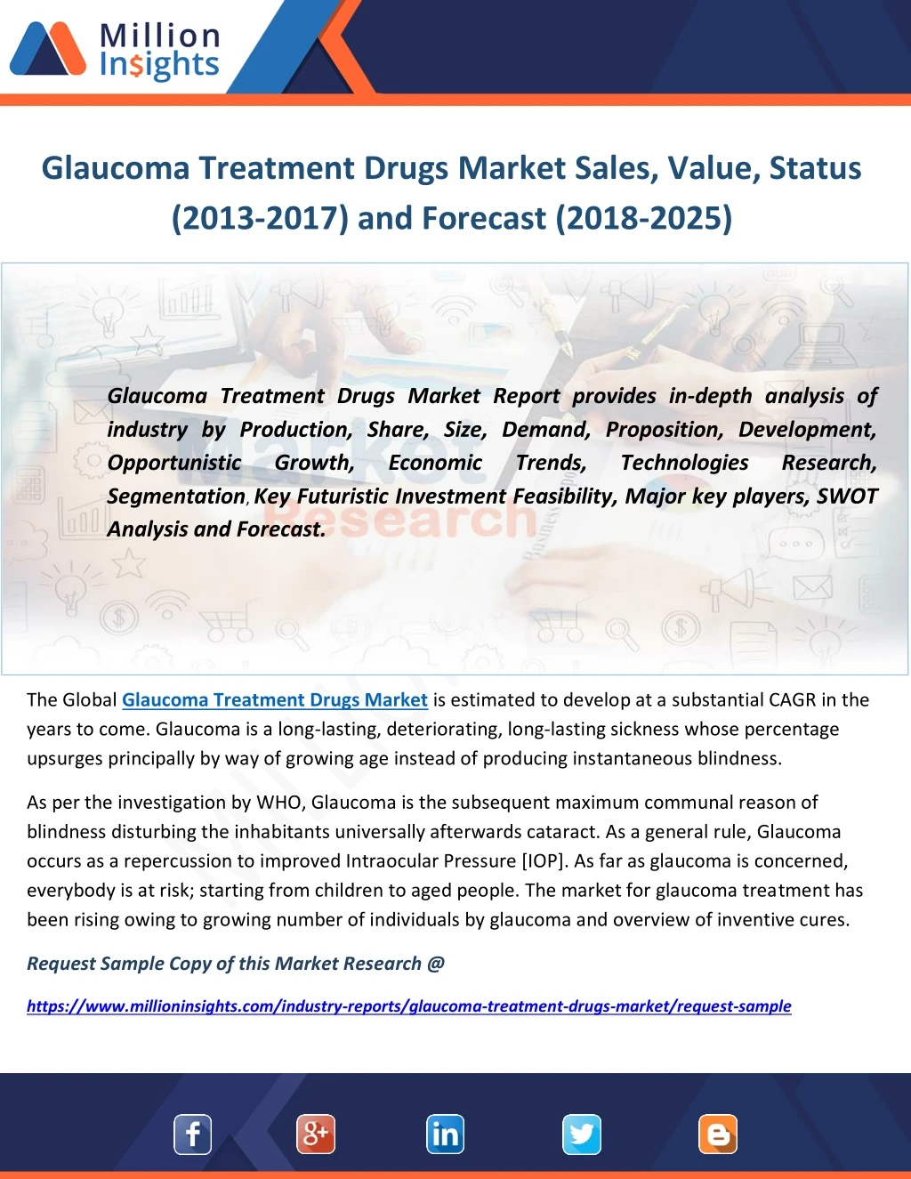 glaucoma treatment drugs market sales value