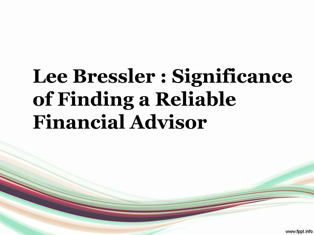 lee bressler significance of finding a reliable