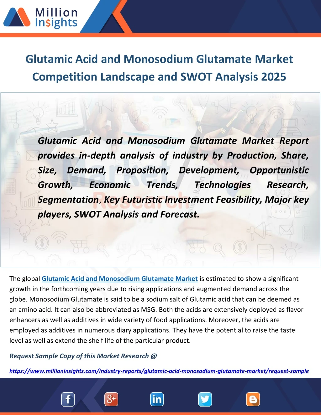 glutamic acid and monosodium glutamate market