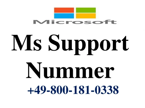 MS Support Nummer 49-800-181-0338