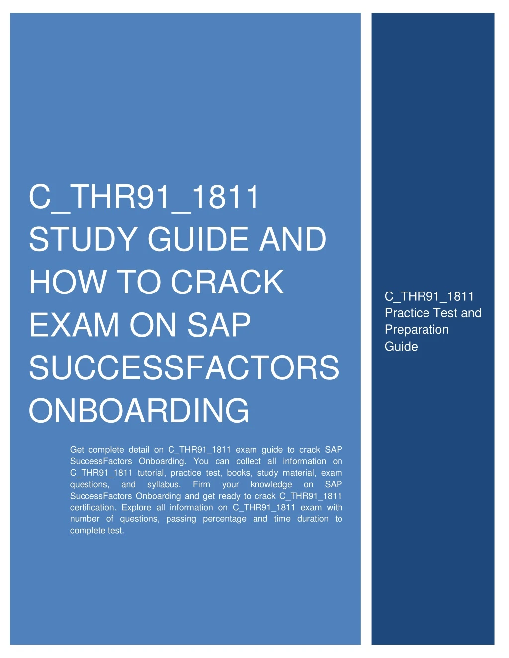 c thr91 1811 study guide and how to crack exam