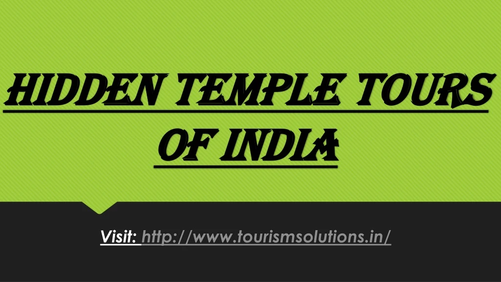 hidden temple tours of india