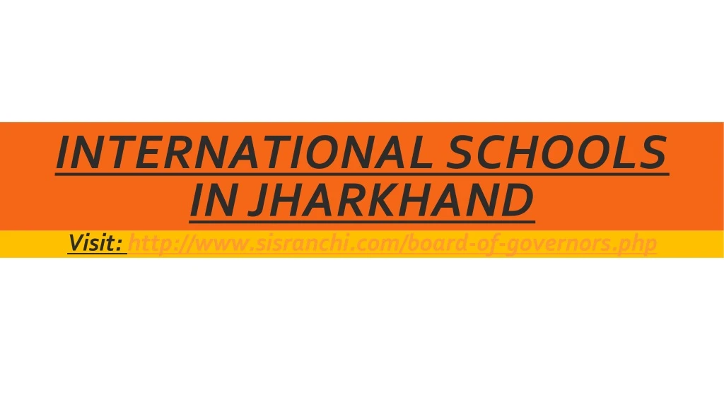 international schools in jharkhand