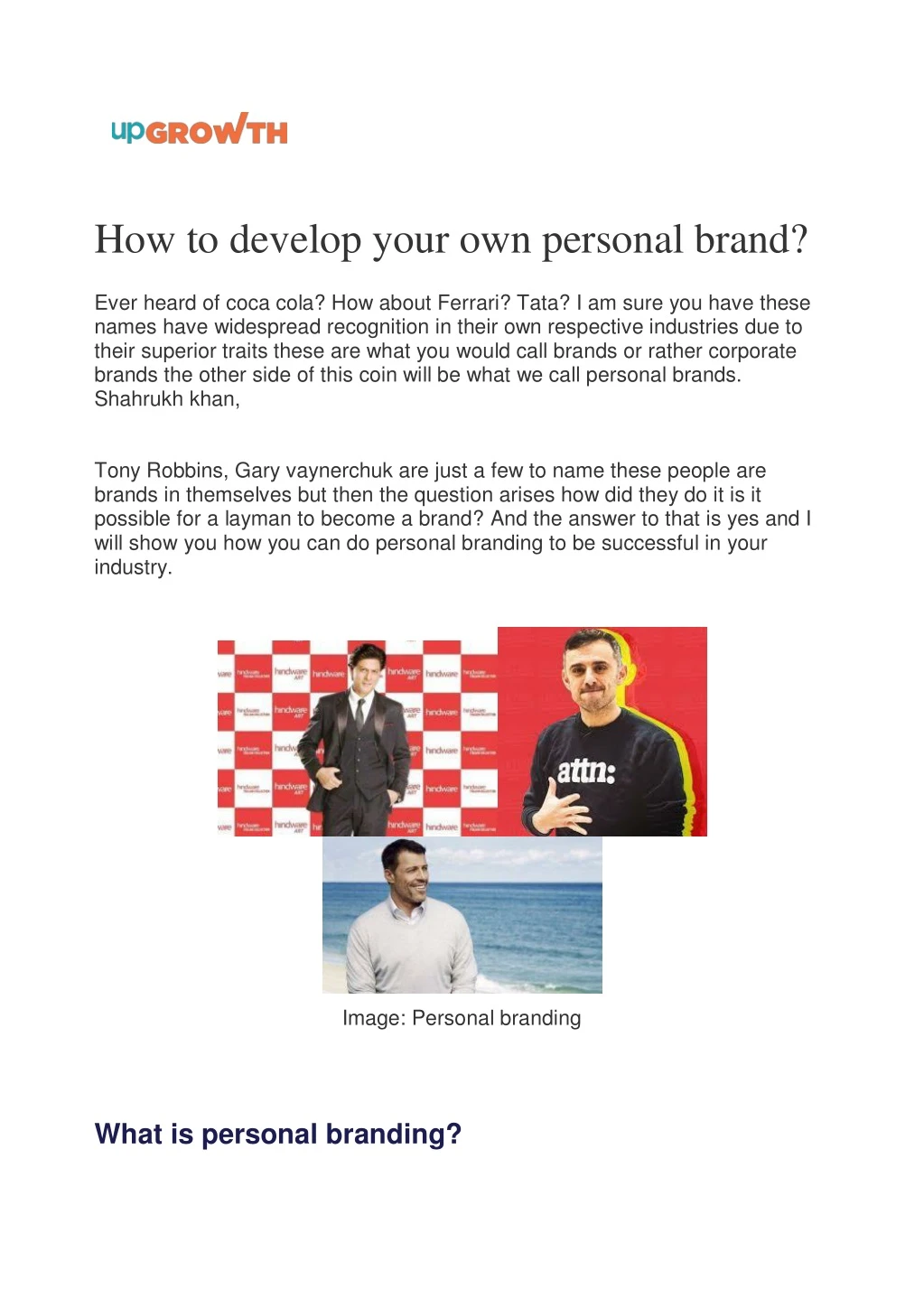 how to develop your own personal brand