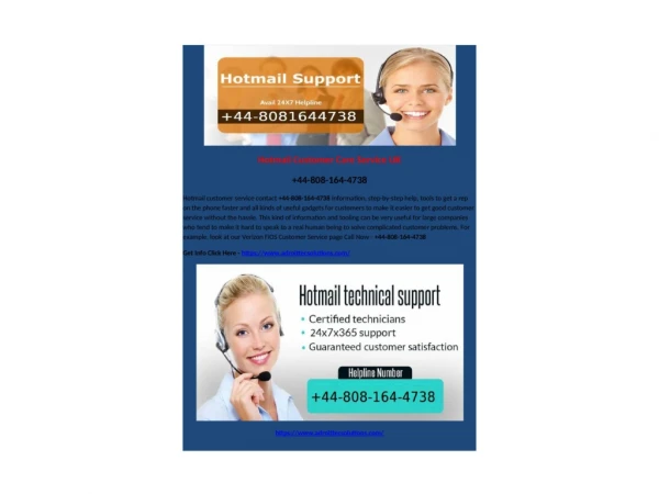 Hotmail Customer Care Service UK 44-8081644738