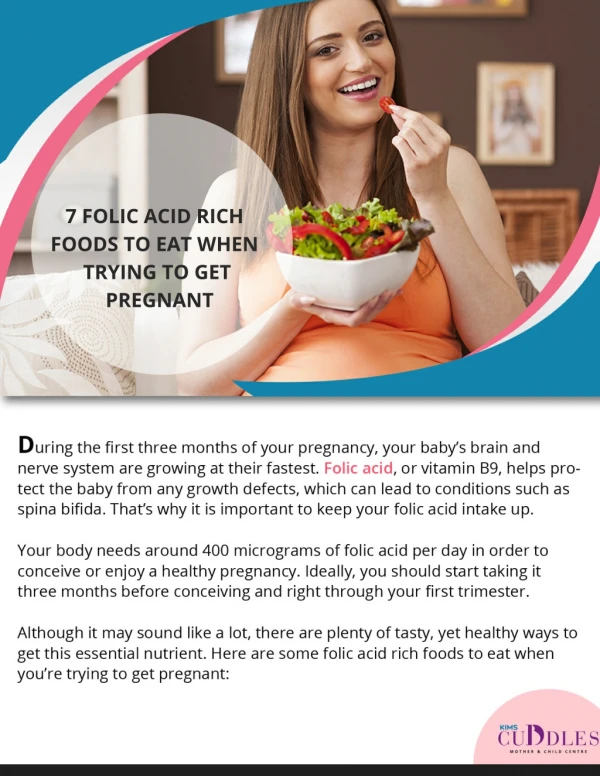 7 Folic Acid rich foods to eat when trying to get pregnant