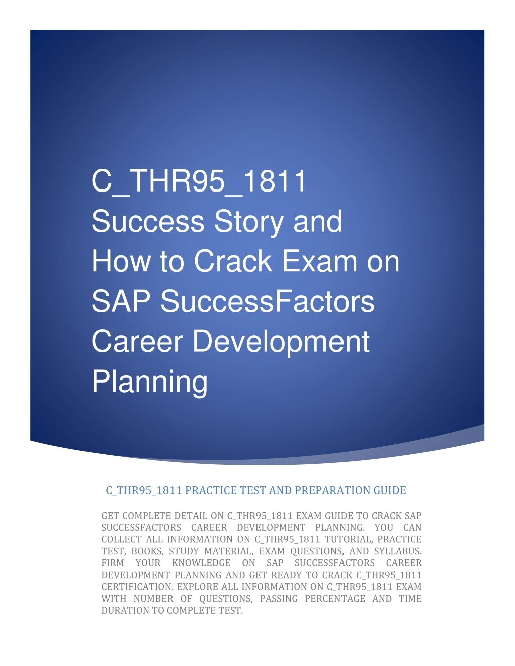 c thr95 1811 success story and how to crack exam
