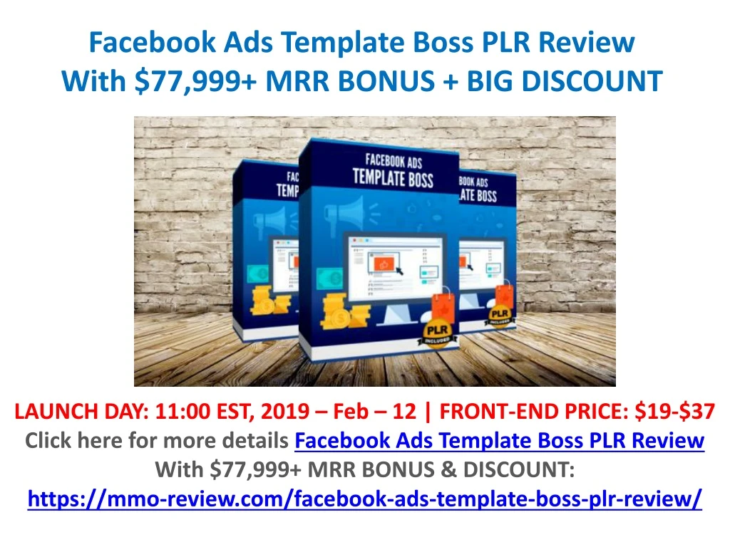 facebook ads template boss plr review with