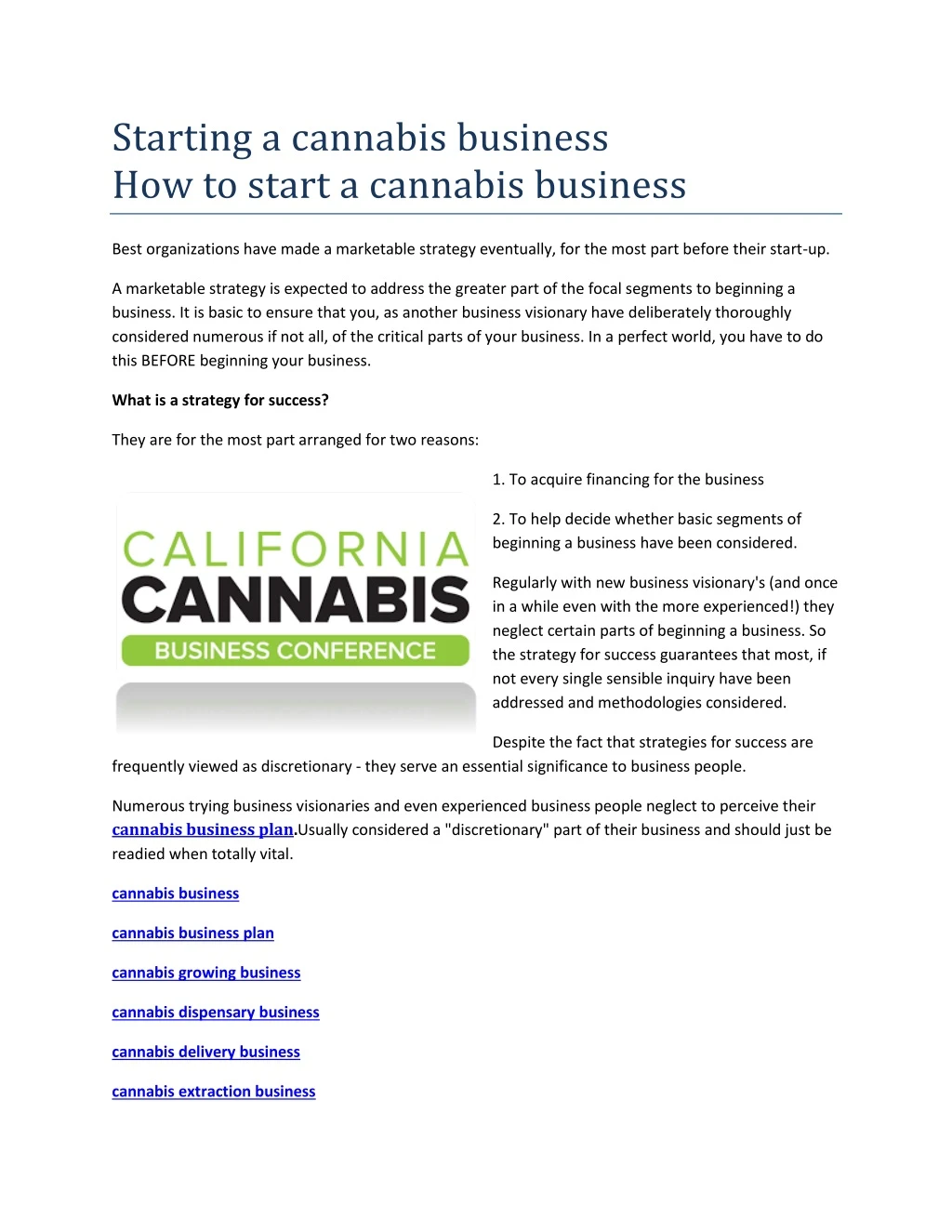 starting a cannabis business how to start