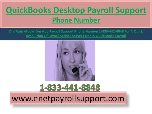 QuickBooks Desktop Payroll Support Phone Number 1-833-441-8848
