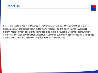 ReactJS development company - slide 1