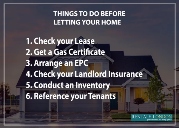 Things to do before letting your home