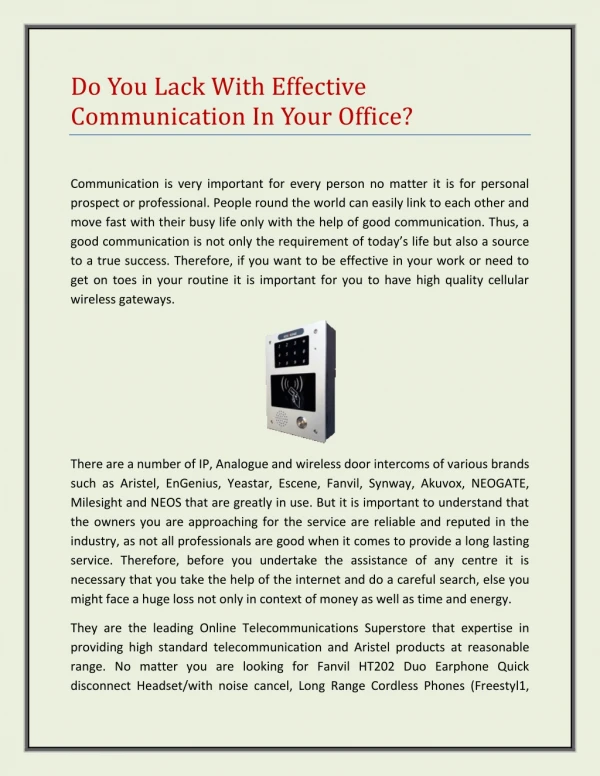 Do You Lack With Effective Communication In Your Office?