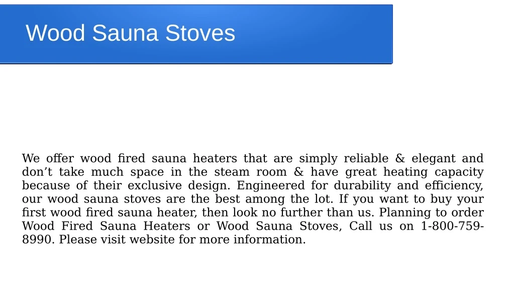 wood sauna stoves