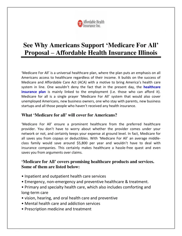 Affordable Health Insurance Illinois