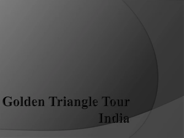 Golden Triangle Tour India