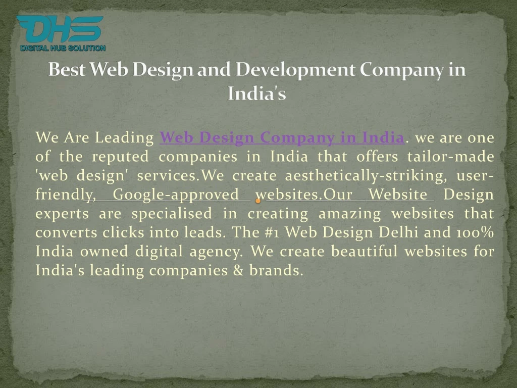 best web design and development company in india s