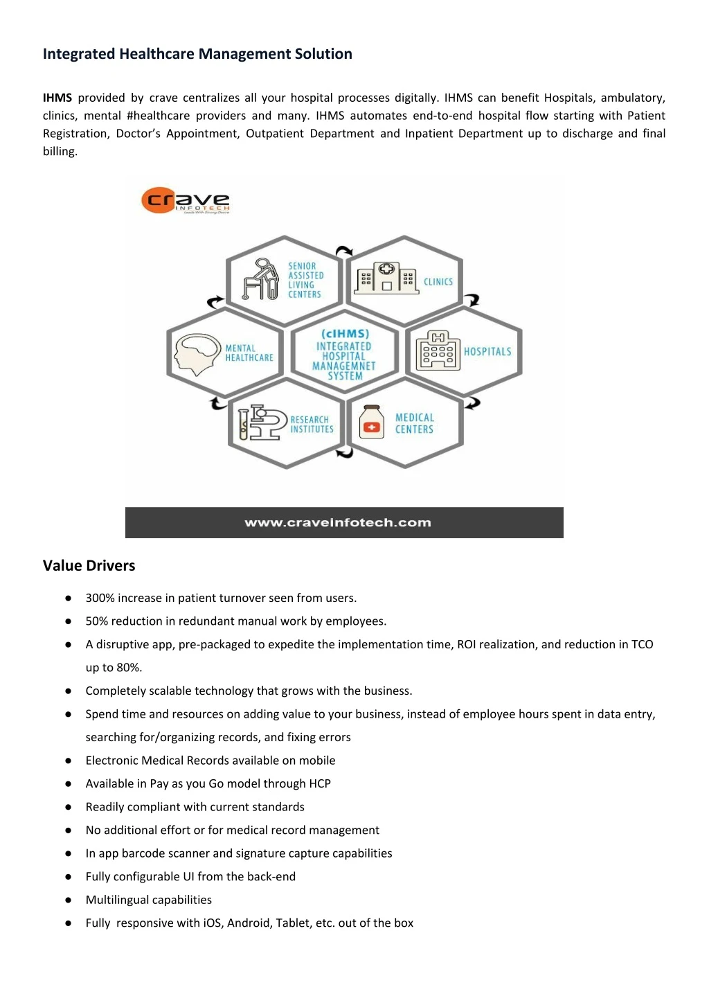 integrated healthcare management solution ihms