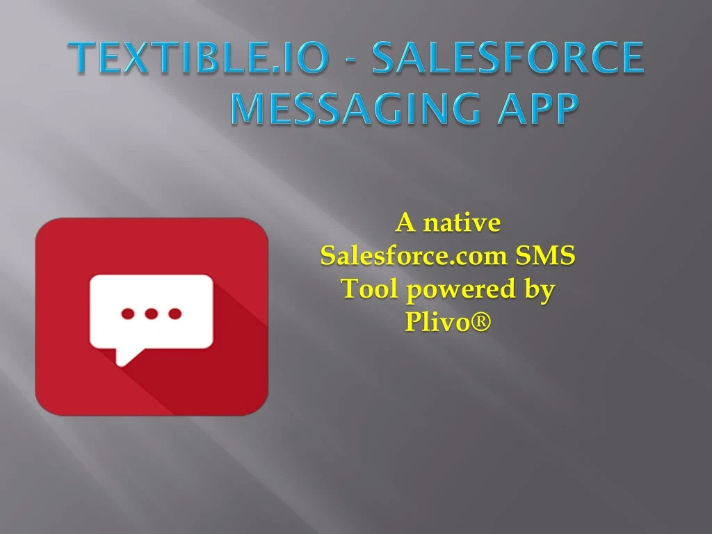 textible io salesforce messaging app