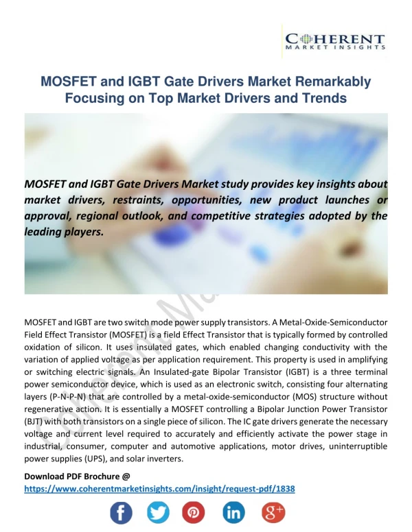 MOSFET and IGBT Gate Drivers Market Set Explosive Growth By 2026