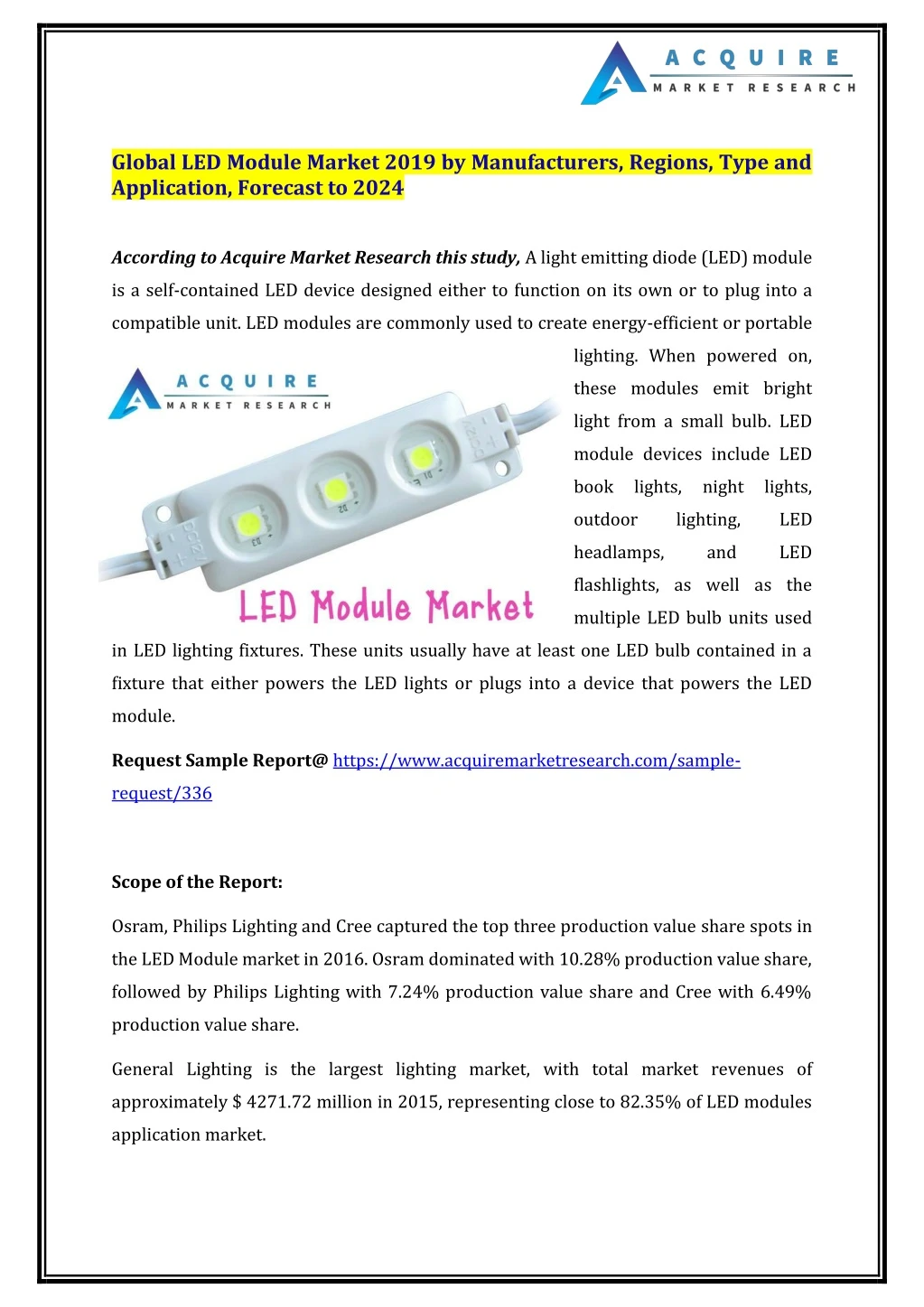 global led module market 2019 by manufacturers