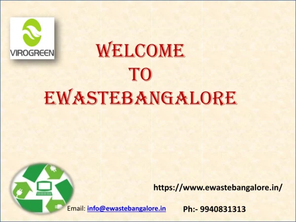 e waste recycling company in bangalore