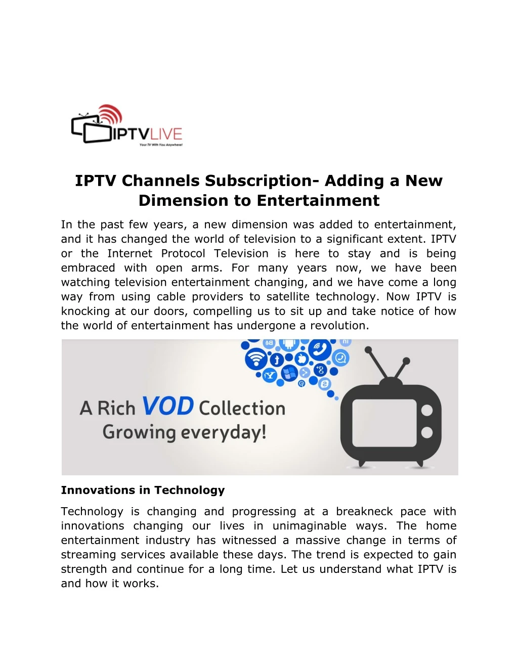 iptv channels subscription adding a new dimension