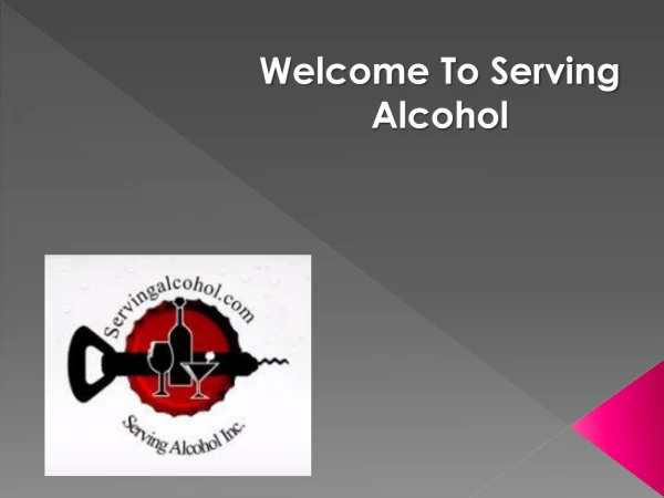 Food Safety Courses - Serving Alcohol
