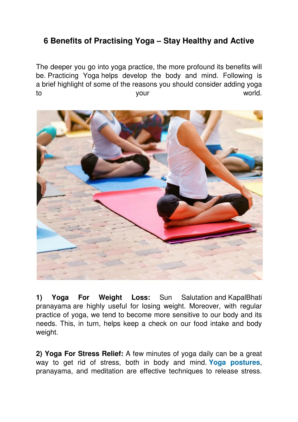 6 benefits of practising yoga stay healthy