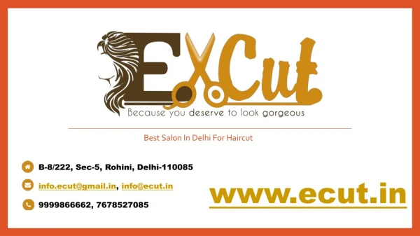 Best Hair salon in Delhi-ECut