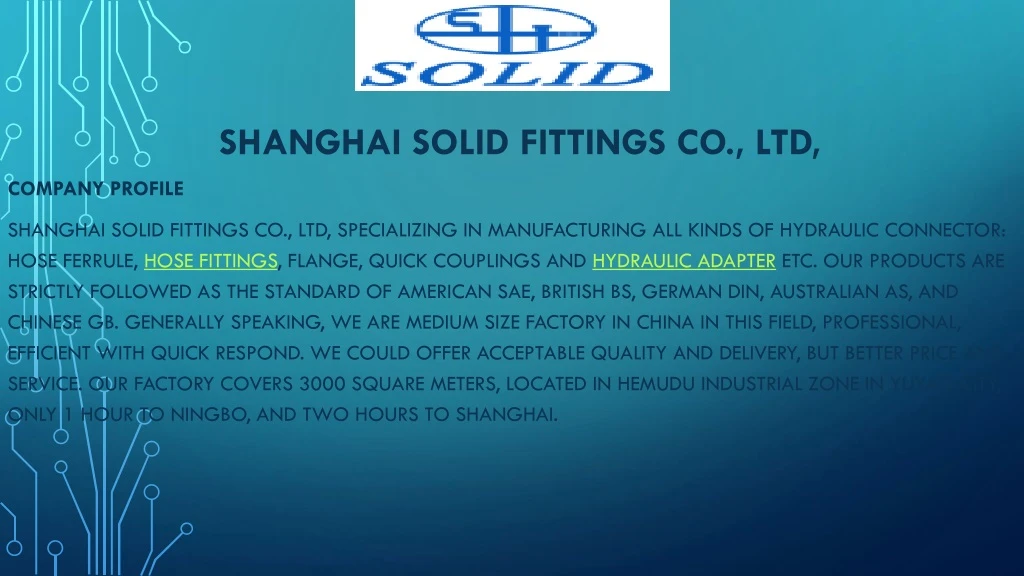 shanghai solid fittings co ltd