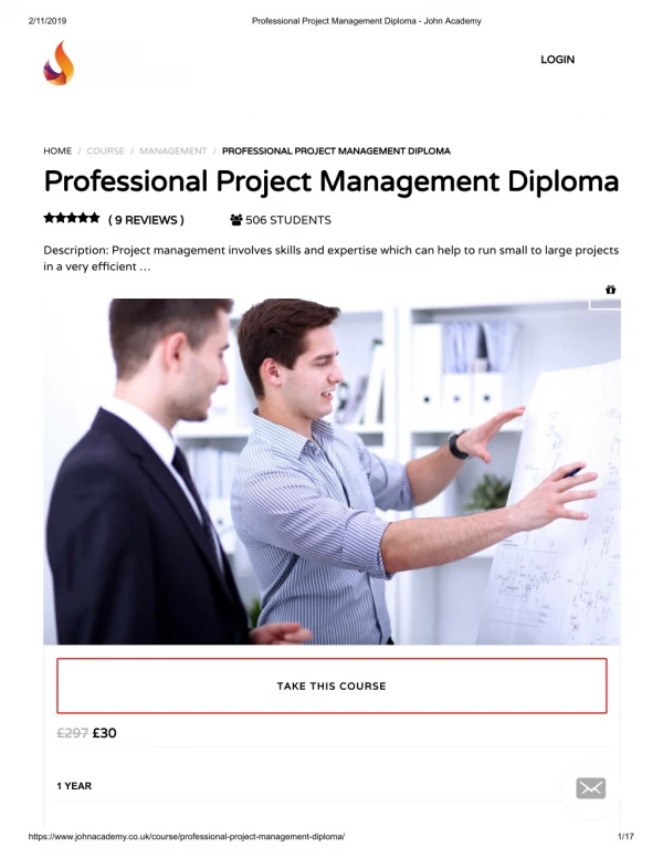 Professional Project Management Diploma - John Academy