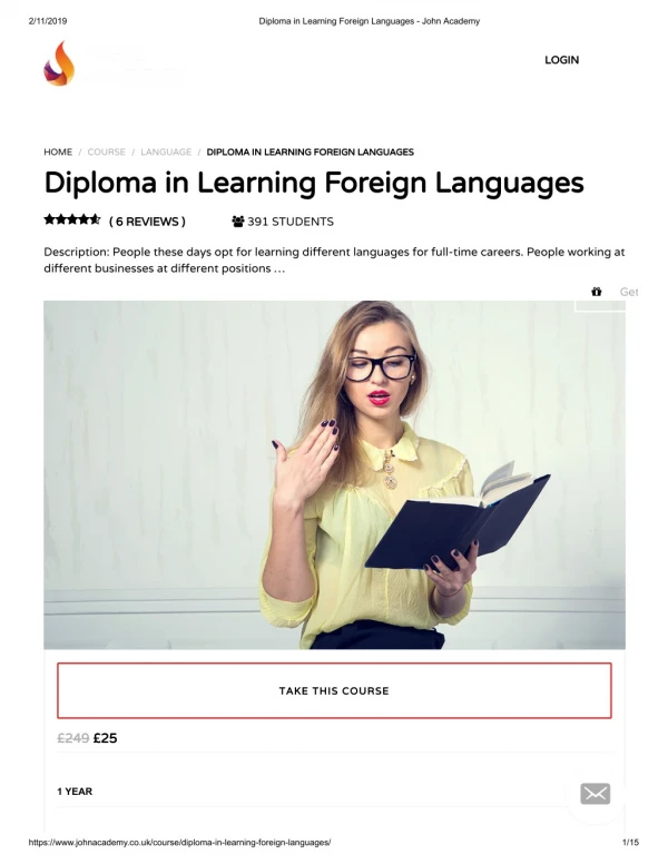 Diploma in Learning Foreign Languages - John Academy